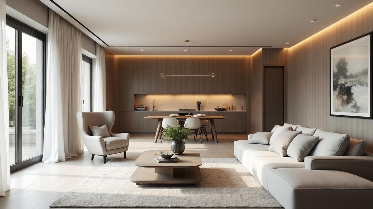 Rénovation complète du salon d'un appartement à Paris — 80 m² livré en 10 semaines par UPOQ
