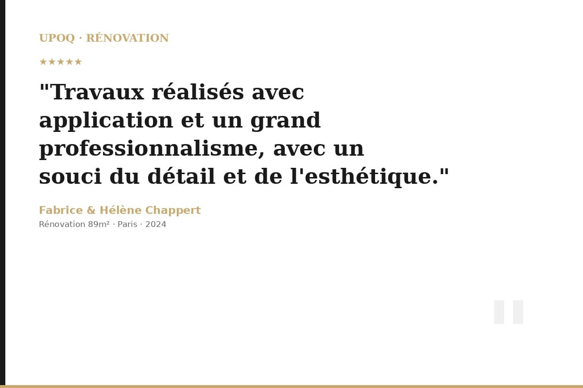 Témoignage Fabrice H. — UPOQ Rénovation