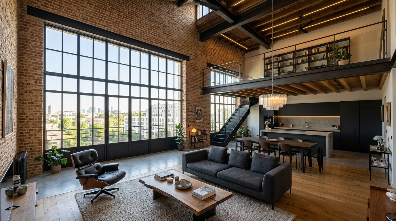 Loft contemporain réhabilité de standing à Nanterre